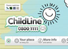 Child Line - Home Page (click to enlarge)